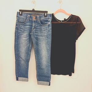 Arizona Distressed Cuffed Jeans
